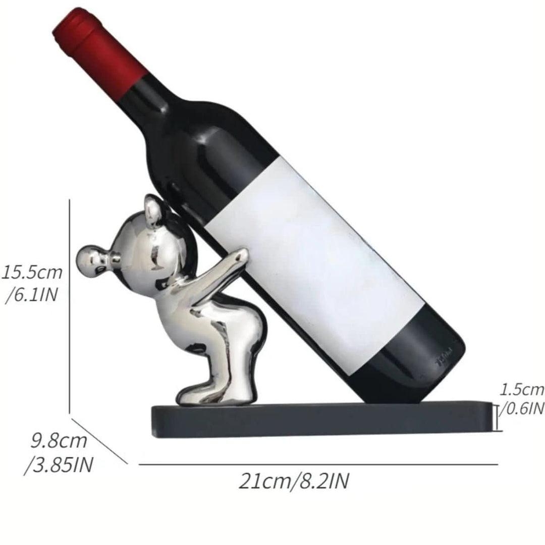 BowLift | Playful ceramic wine rack in bear design for stylish bottle storage