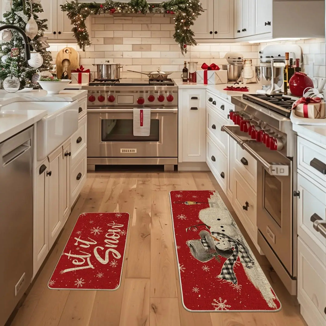 BowLift | Vloermat met Kerstthema – Gingerbread Man Ontwerp voor Keuken of Voordeur