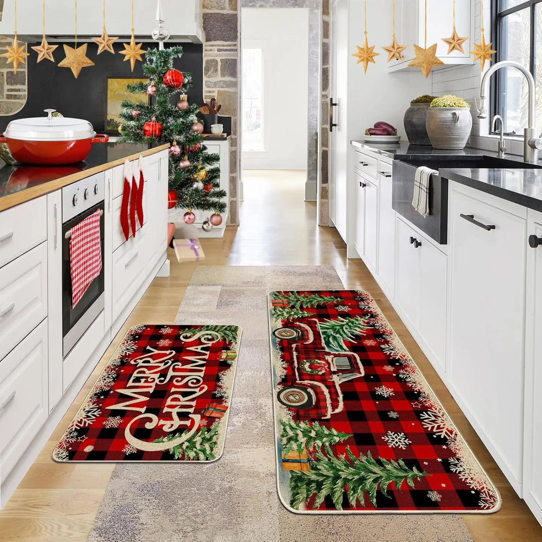 BowLift | Vloermat met Kerstthema – Gingerbread Man Ontwerp voor Keuken of Voordeur