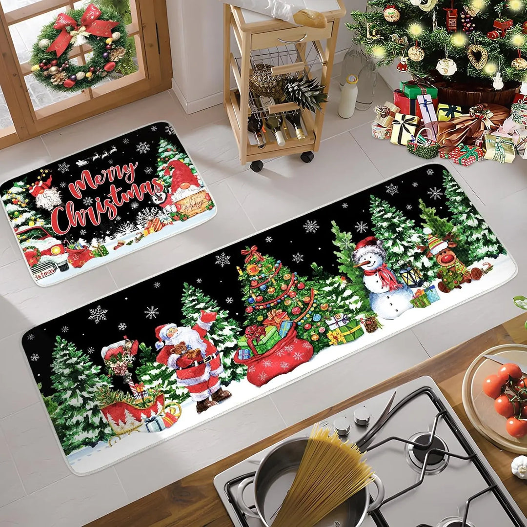 BowLift | Vloermat met Kerstthema – Gingerbread Man Ontwerp voor Keuken of Voordeur