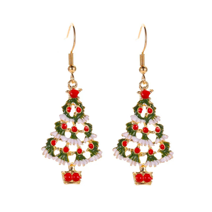 BowLift | Bellora Kerst Oorbellen – Goudrode Belvormige Oorbellen, Lichtgewicht & Feestelijke Sieraden voor Vrouwen en Meisjes