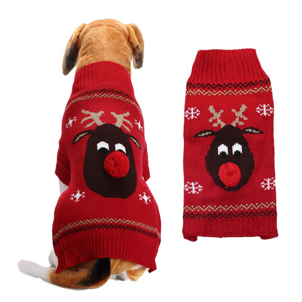 BowLift | Christmas Sweater for Dogs - Festive Reindeer with Various Prints