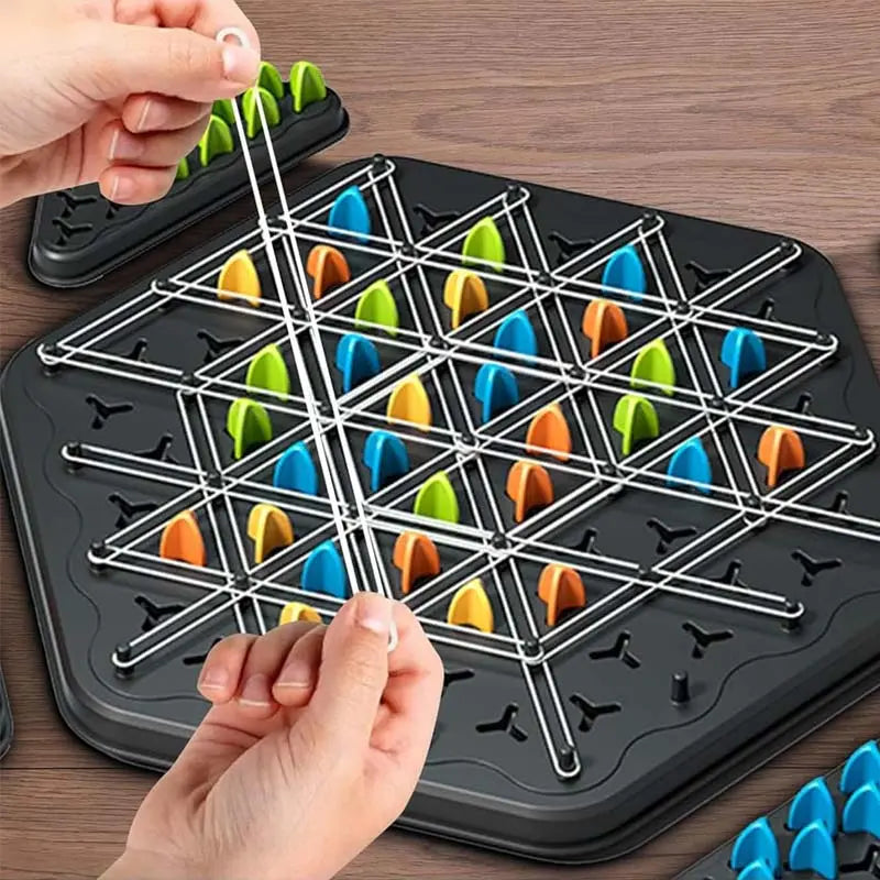 BowLift | Chain Triangle Strategy Game – elegant thinking game for 2–4 players