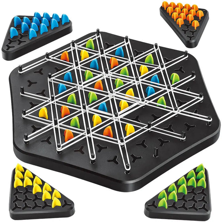 BowLift | Chain Triangle Strategy Game – elegant thinking game for 2–4 players