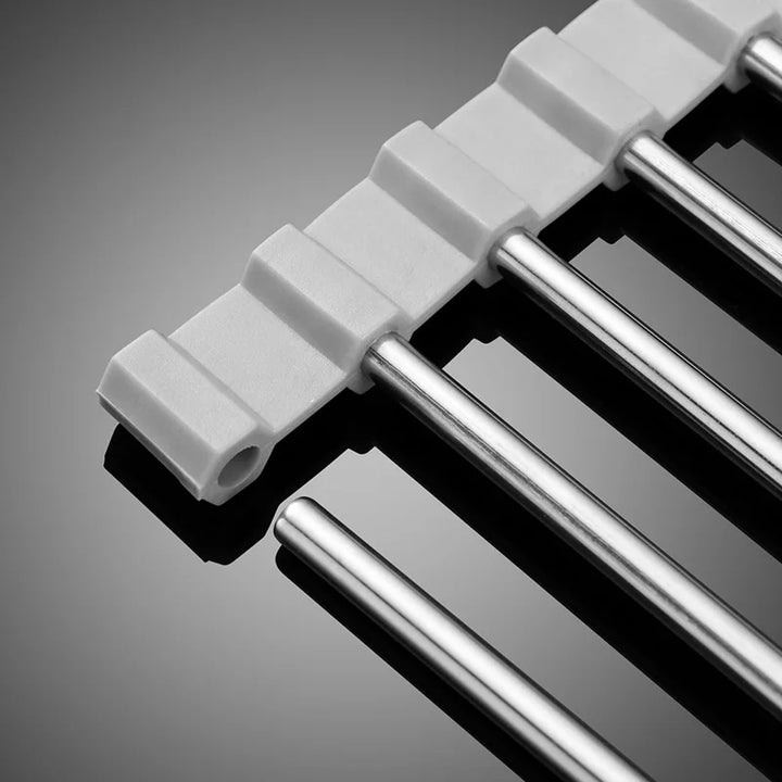 Draining rack for the kitchen made of stainless steel – SinkRack – foldable – for pans and other dishes – draining board Bowlift