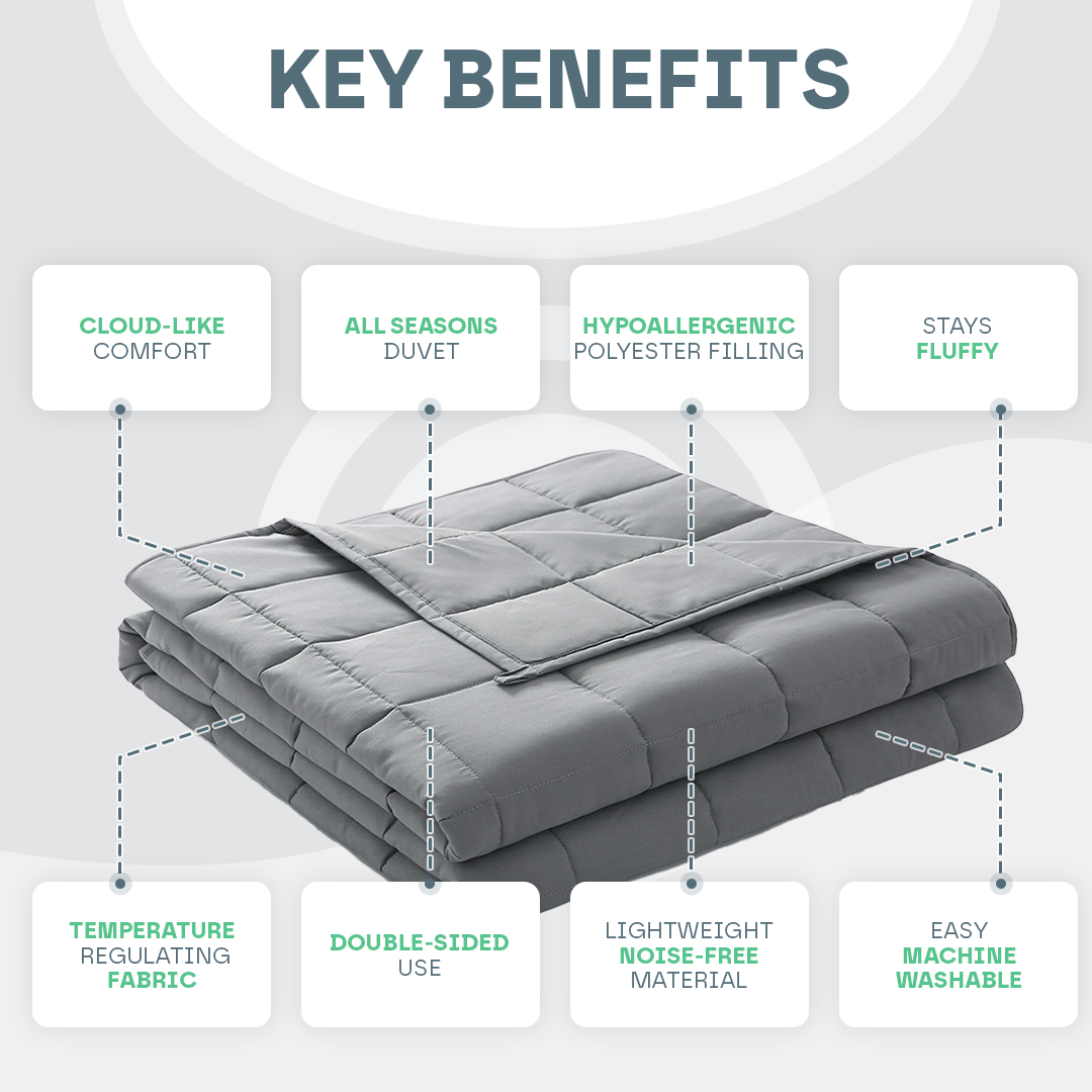 BowLift | All Seasons Cloud-Soft Duvet | Gentle on Skin, Cozy & Breathable for Twin, Full, Queen, King Sizes