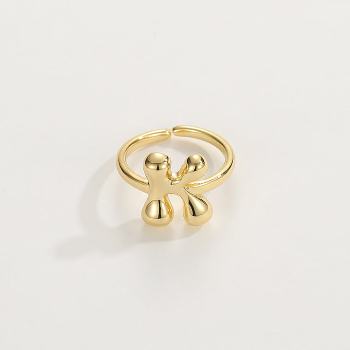 BowLift | Cute Bubble Letter Initial Ring