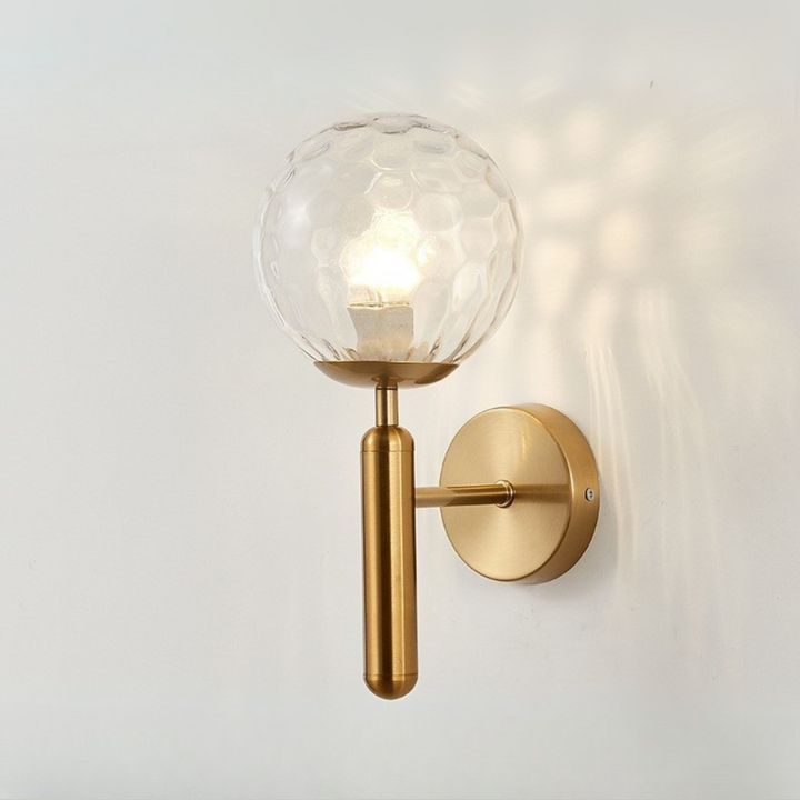BowLift | Nordic Sphere Wall Sconce with Glass and Minimalist Frame – Black Sconce for Living Room and Dining Room