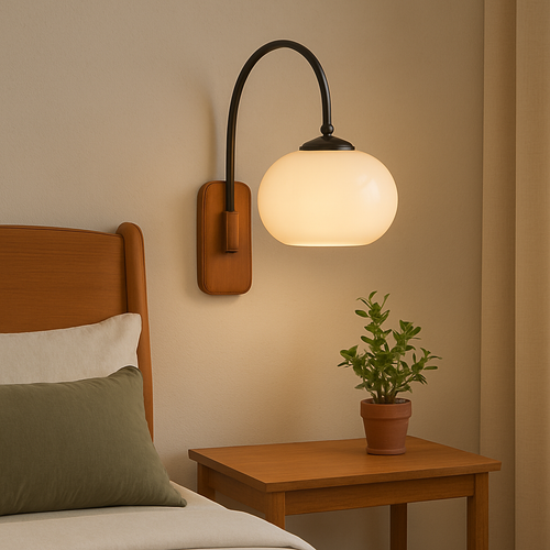 BowLift | Bauhaus Khaki Rotating Wall Lamp – Designer Wall Lamp with Metal Finish in Khaki Shade