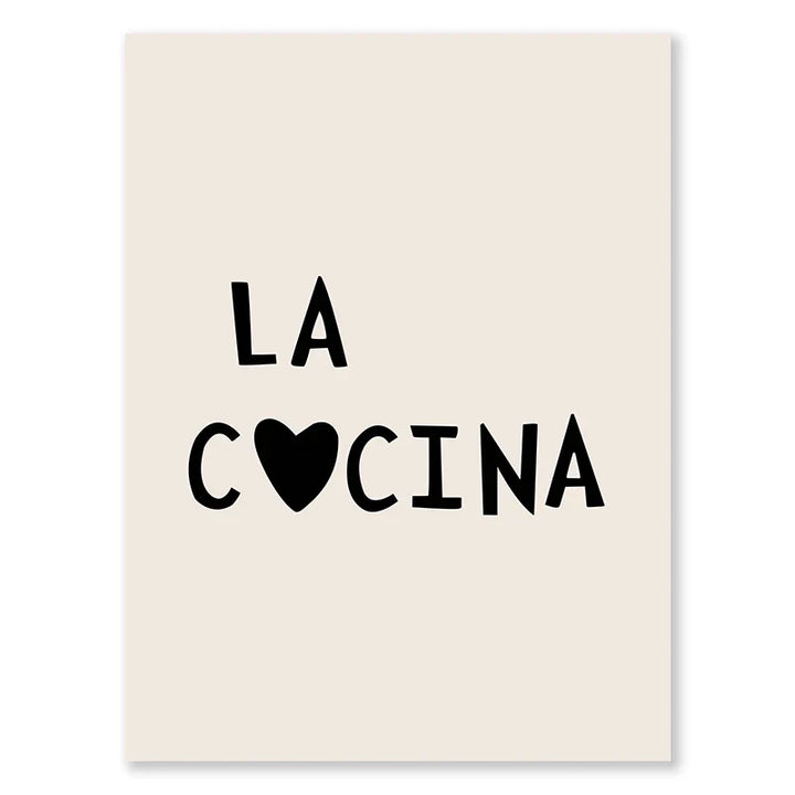 Kitchen Cooking Love Quotes Wall Art Fine Art Canvas Prints Minimalist Modern Typographic Posters Pictures For Kitchen Dining Room Cafe Art Decor | Bowlift