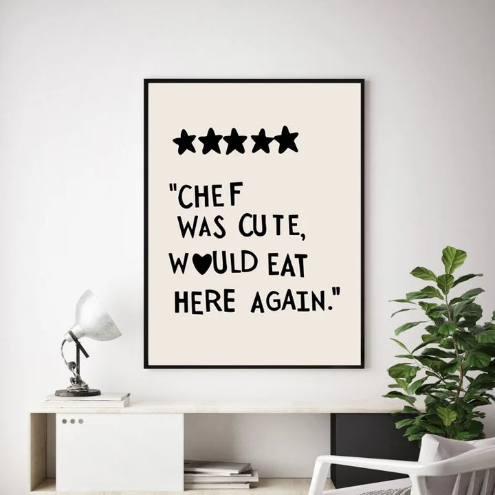 Kitchen Cooking Love Quotes Wall Art Fine Art Canvas Prints Minimalist Modern Typographic Posters Pictures For Kitchen Dining Room Cafe Art Decor | Bowlift