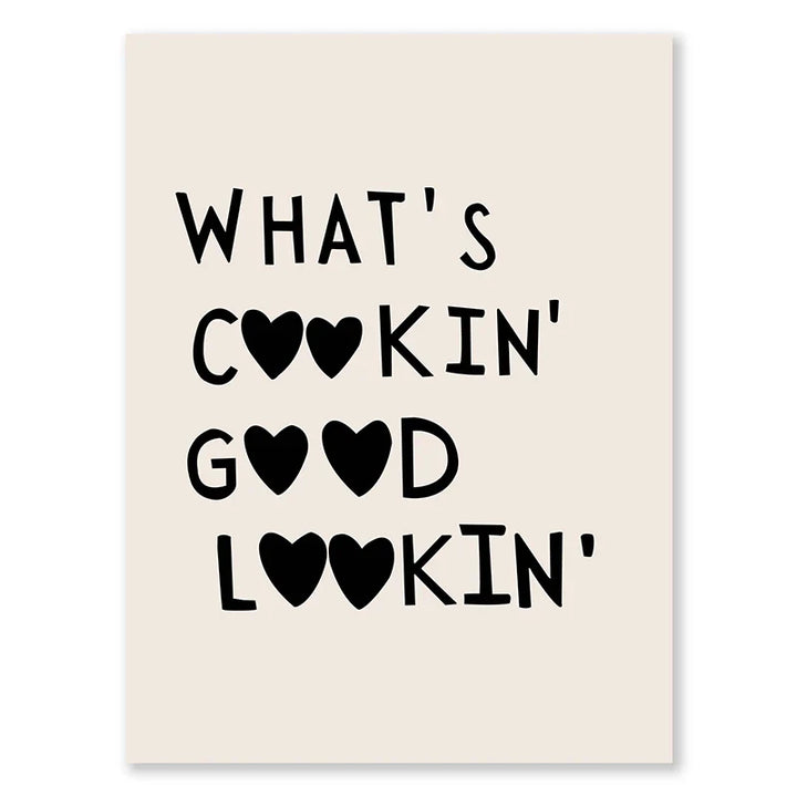 Kitchen Cooking Love Quotes Wall Art Fine Art Canvas Prints Minimalist Modern Typographic Posters Pictures For Kitchen Dining Room Cafe Art Decor | Bowlift