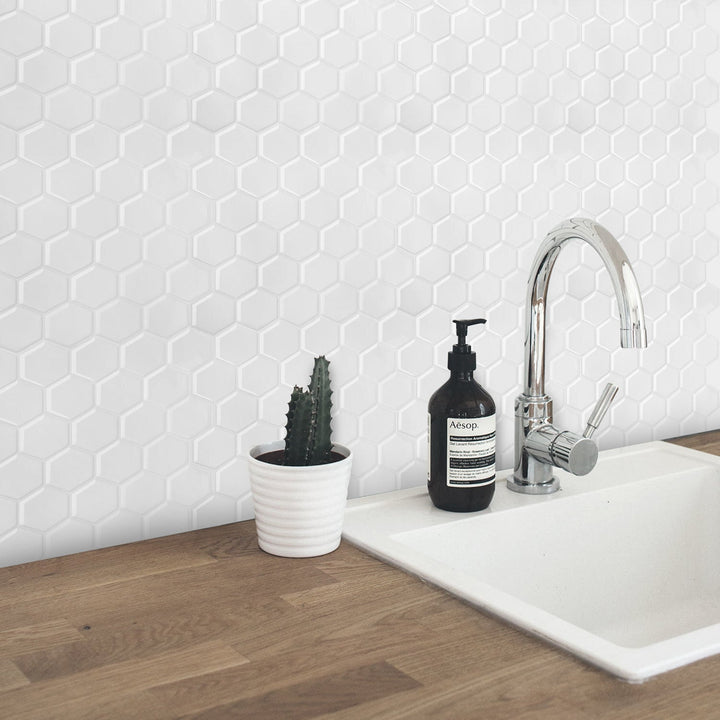 Self-adhesive tiles 10-piece set hexagon | Bowlift