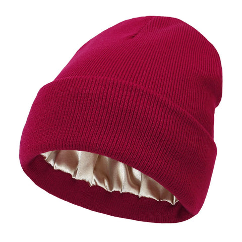 BowLift | Noor Silk Winter Hat – Wool & Silk – Anti-Frizz Hair Protection