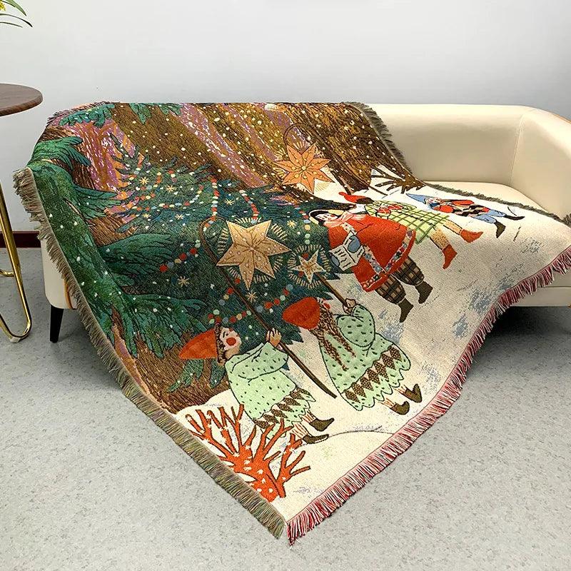 BowLift | Christmas Blanket with Nutcracker, Soft Fleece, Perfect for Decoration and Winter Evenings