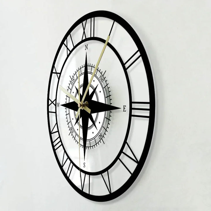 BowLift | Nautical Compass Wall Clock