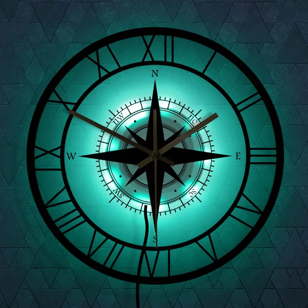 BowLift | Nautical Compass Wall Clock