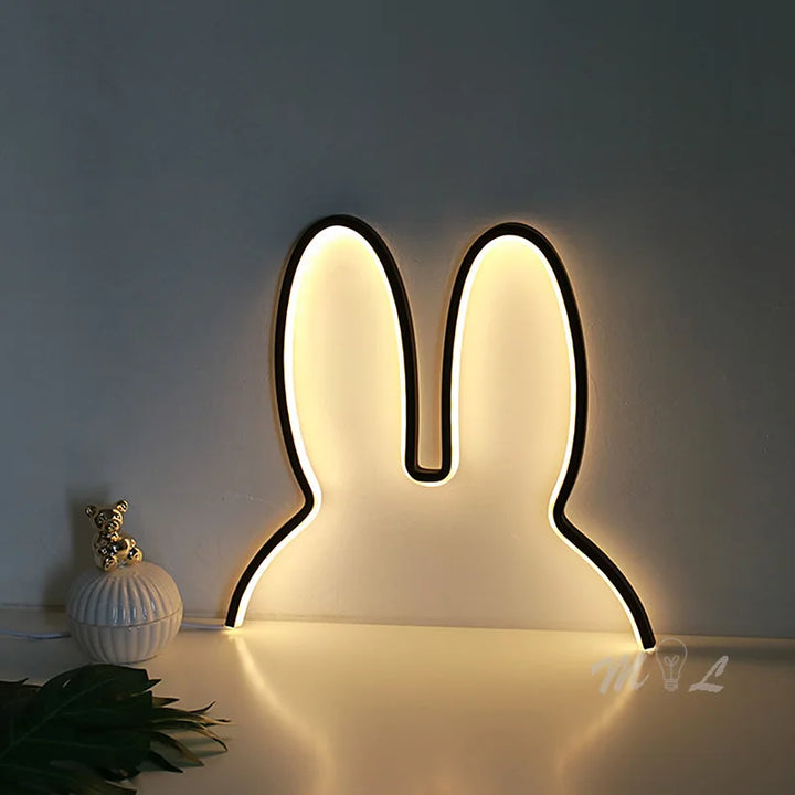 USB Rechargeable Rabbit Night Light with Ambient Lighting - BunnyLight | Bowlift
