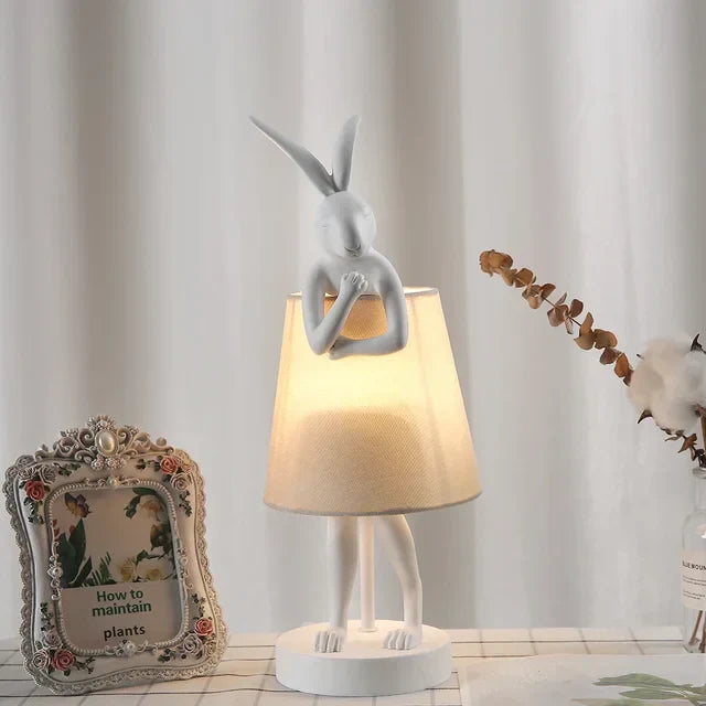 Rabbit Table Lamp – Dimmable LED Night Light in Modern Design for Kids' Room & Living Room | Bowlift