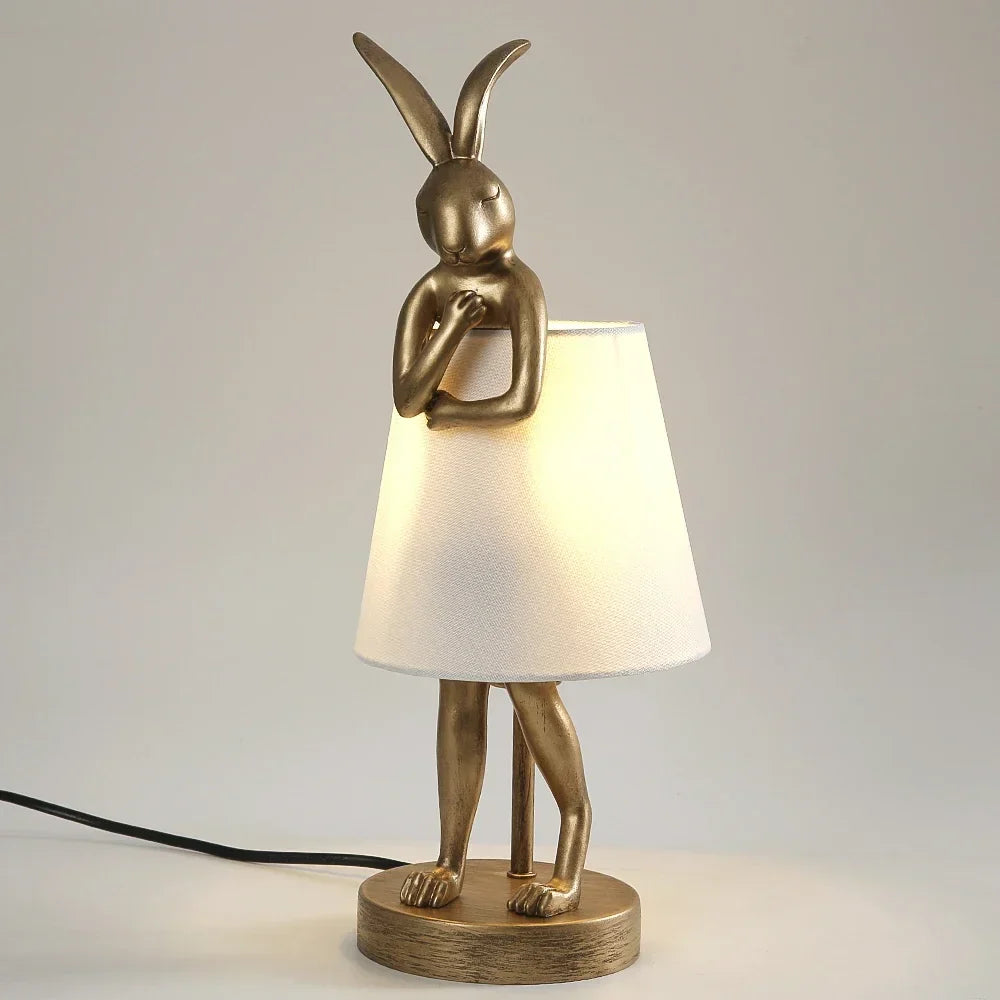Rabbit Table Lamp – Dimmable LED Night Light in Modern Design for Kids' Room & Living Room | Bowlift
