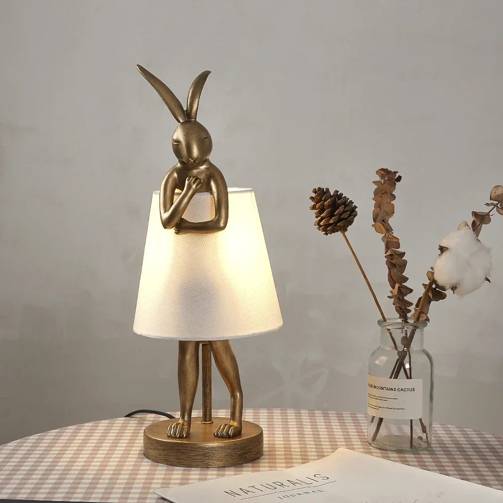 Rabbit Table Lamp – Dimmable LED Night Light in Modern Design for Kids' Room & Living Room | Bowlift