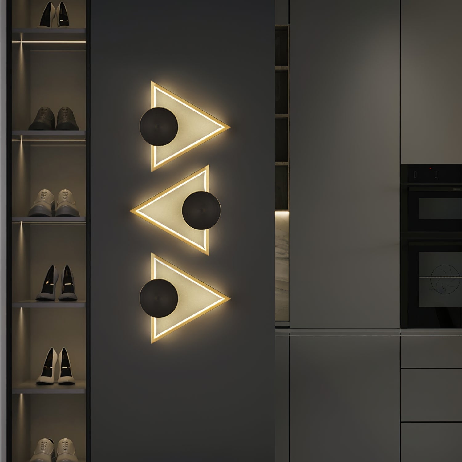 BowLift | GeoLight – Sleek Geometric Wall Lamp for Contemporary Spaces