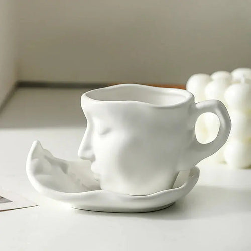 BowLift | Creative Ceramic Kiss Coffee Mug with Face Design