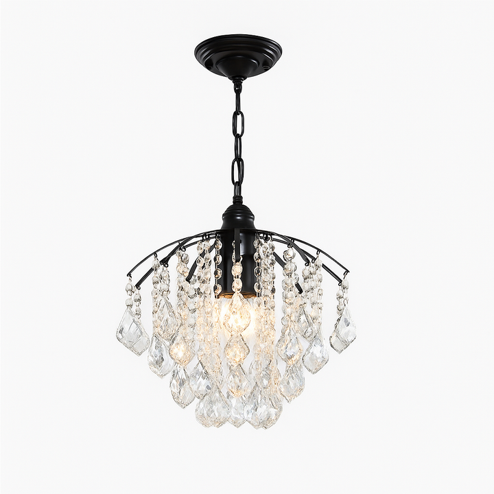 BowLift | LED Crystal Chandelier for Bedroom and Living Room with Adjustable Height – Elegant Design, Soft Light