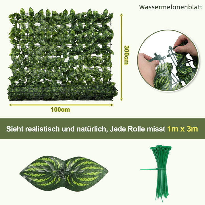Artificial Ivy Hedge Privacy Screen 1x3m | Bowlift