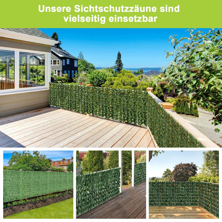 Artificial Ivy Hedge Privacy Screen 1x3m | Bowlift