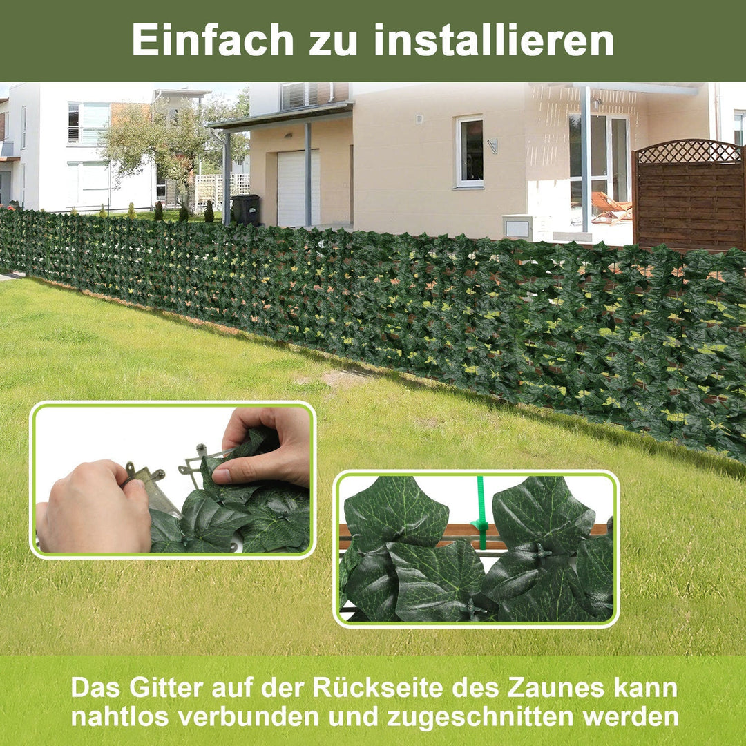 Artificial Ivy Hedge Privacy Screen 1x3m | Bowlift