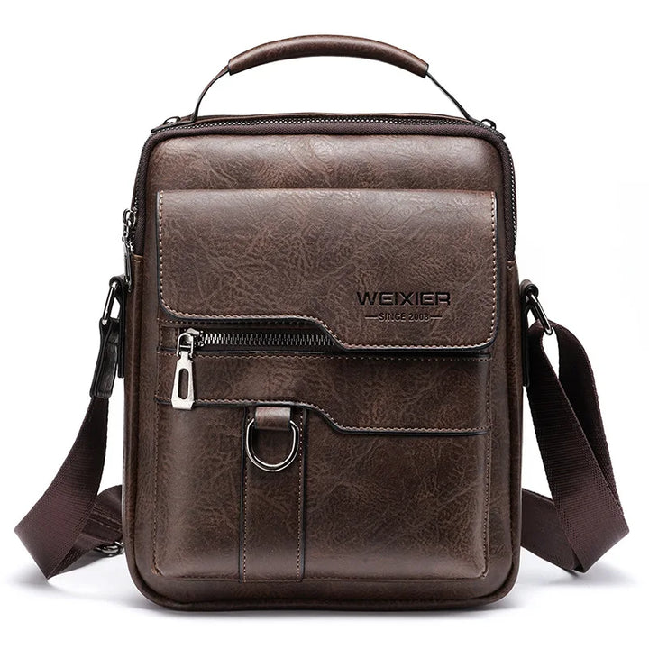 BowLift | Men's Genuine Leather Shoulder Bag | Durable, Adjustable Strap & Ideal for Work or Leisure