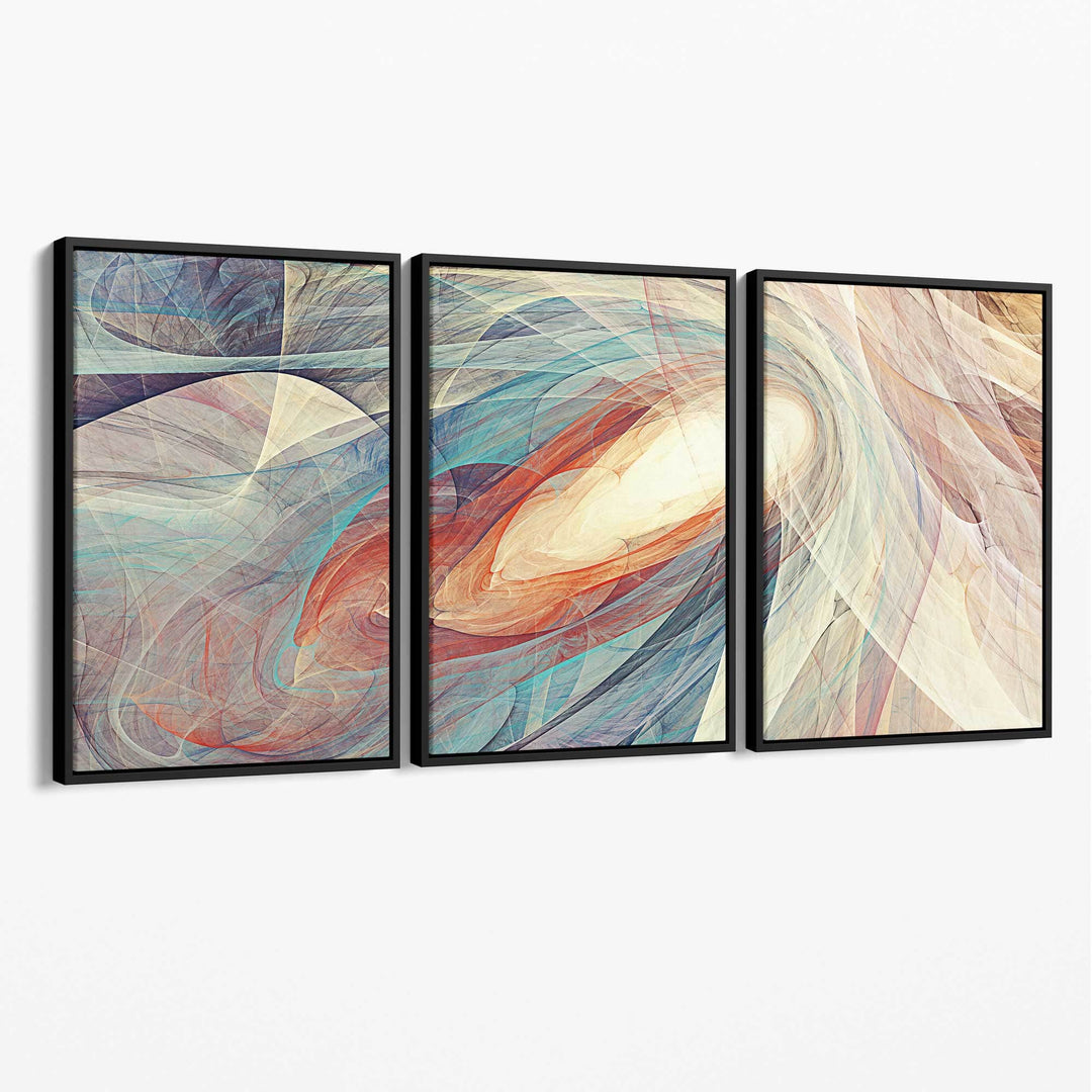 Abstract blue orange art canvas | Bowlift