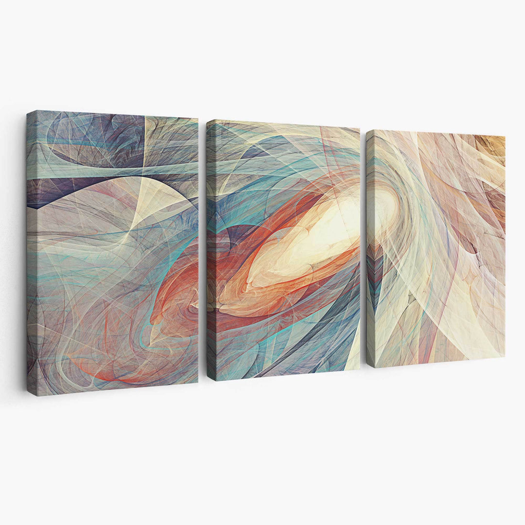Abstract blue orange art canvas | Bowlift
