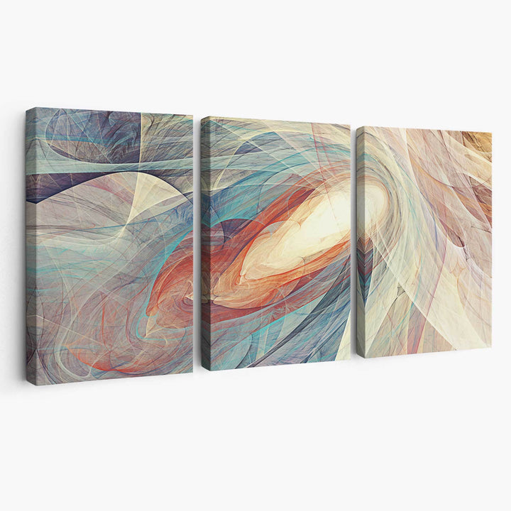 Abstract blue orange art canvas | Bowlift