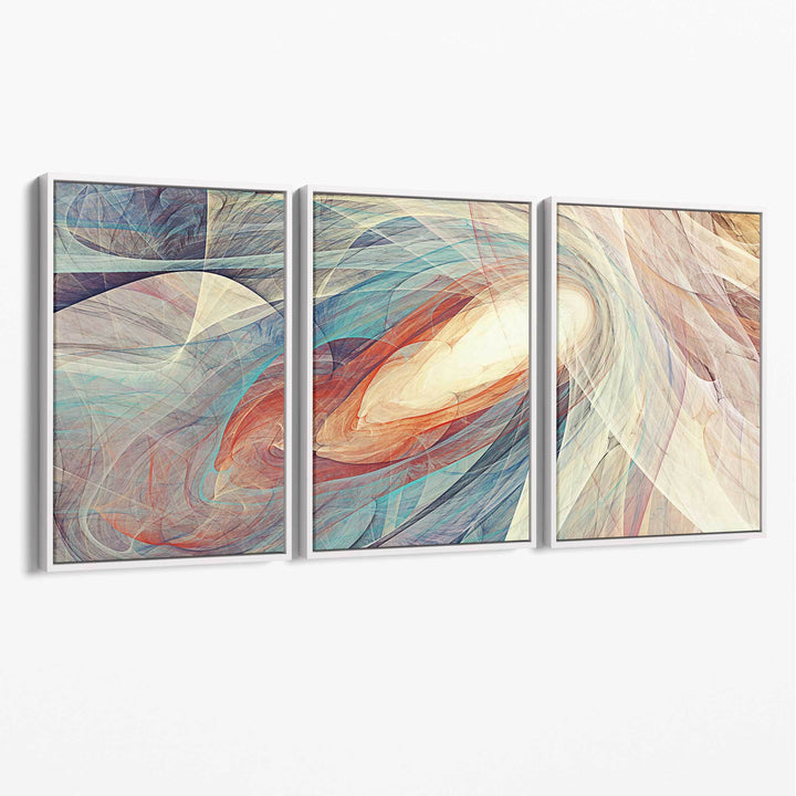 Abstract blue orange art canvas | Bowlift
