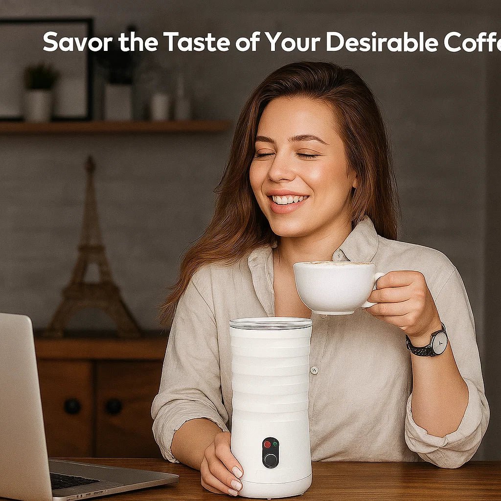 BowLift | 4-in-1 Milk Frother & Steamer for Coffee in Barista Quality