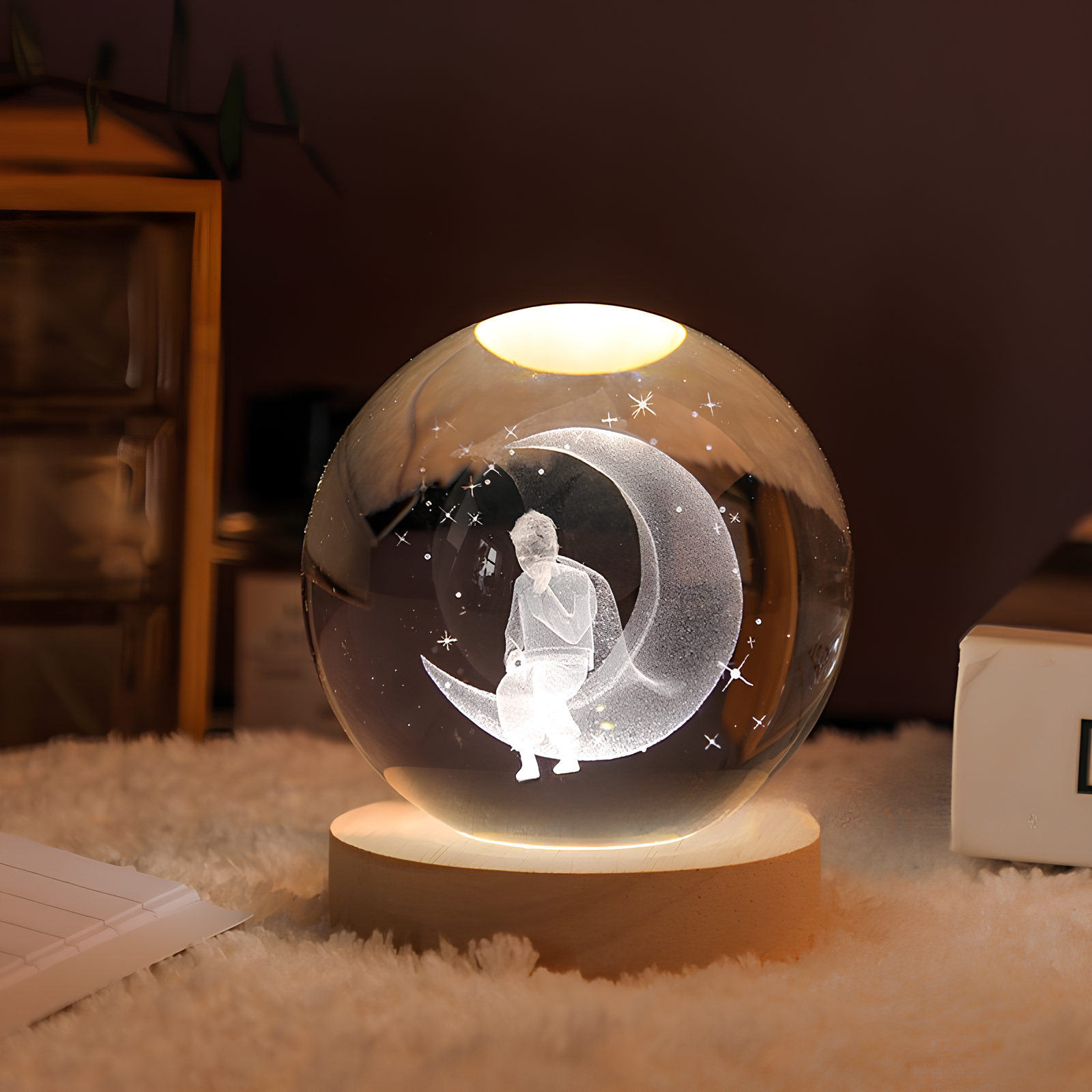 BowLift | Luminous Crystal Ball LED Night Light Decor