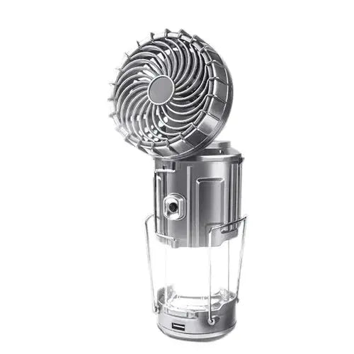Camping Lantern with Fan & Power Bank | Solar & Rechargeable LED Light | Portable Outdoor Gear | Bowlift