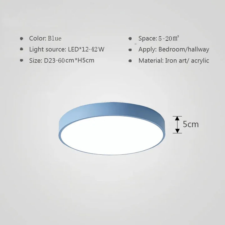 Multicolor LED Ceiling Lamp – Modern Colorful Lighting for Living Room and Bedroom | Bowlift