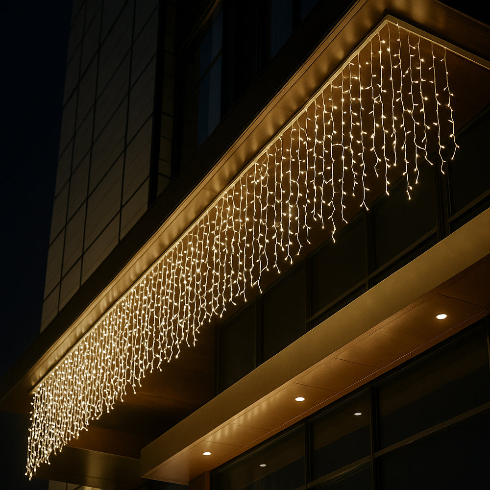 Fairy lights with icicles 95 LED 3 meters, warm white | Bowlift