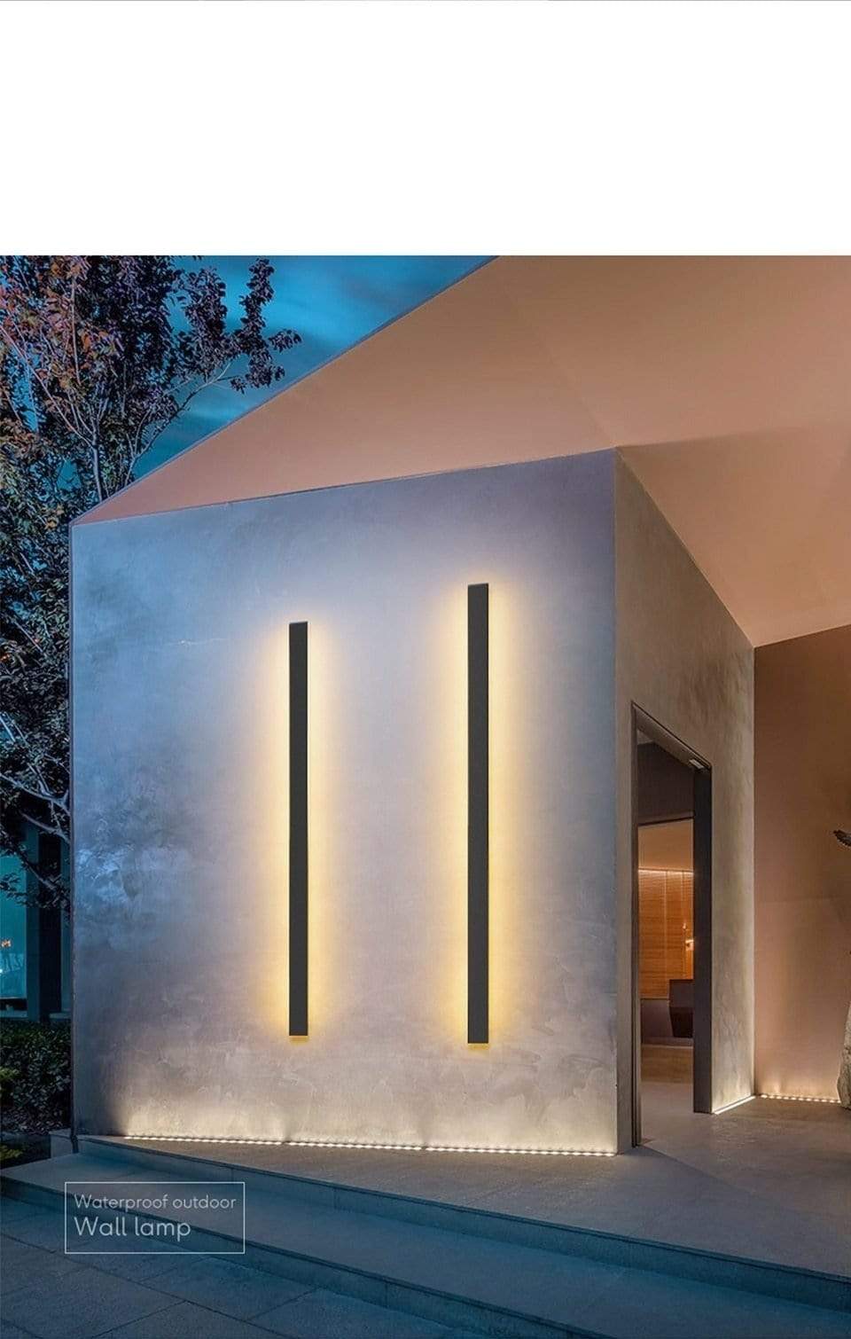 LED Outdoor Long Wall Lamp Bowlift