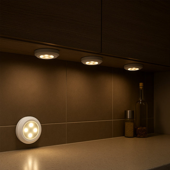 LED Spot (round) 3 pcs. incl. remote control | Bowlift