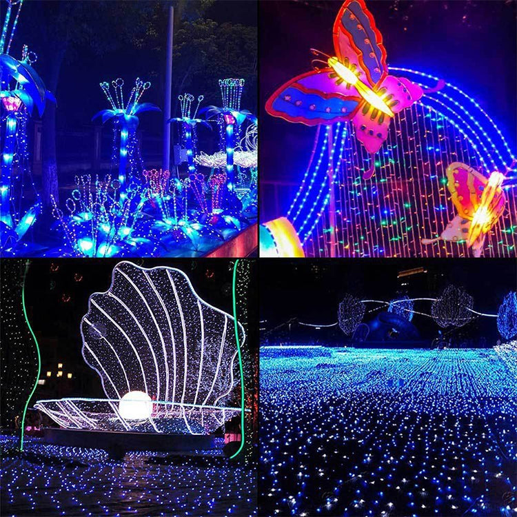 BowLift | 200 LEDs Outdoor Waterproof Christmas Festival Decoration Solar Lamps String Lights, Length: 22m (Blue)