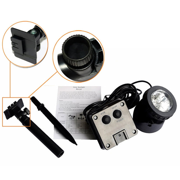 BowLift | Two Heads LED Outdoor Waterproof Solar Underwater Spotlight Floodlight