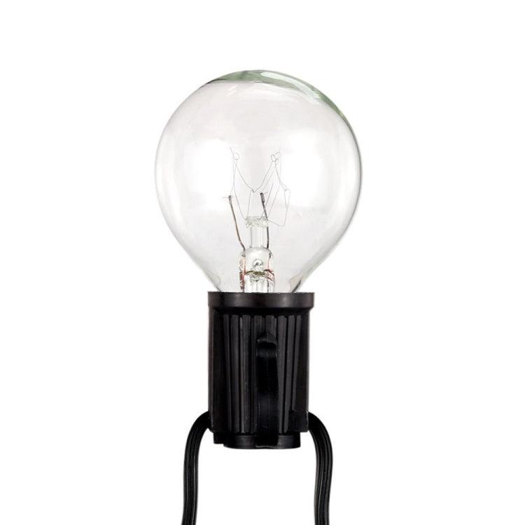 BowLift | G40-EU-25 G40 7.6m 175W E12 IP44 waterproof Retro Filament light bulbs string, 25 light bulbs LED decorative lamp for garden, construction, bar, party, wedding, AC 220V, EU plug (Warm White)