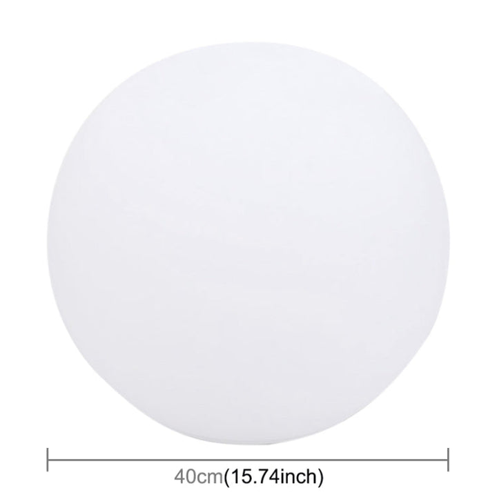 BowLift | LEH-42321 40cm Round Ball Solar Power Lamp, Floating Garden Color Changing LED Light with 0.7W Monocrystalline Silicon Solar Panel & Remote Control (White)