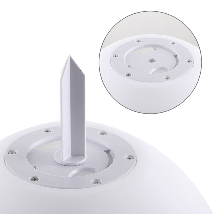 BowLift | LEH-42321 40cm Round Ball Solar Power Lamp, Floating Garden Color Changing LED Light with 0.7W Monocrystalline Silicon Solar Panel & Remote Control (White)