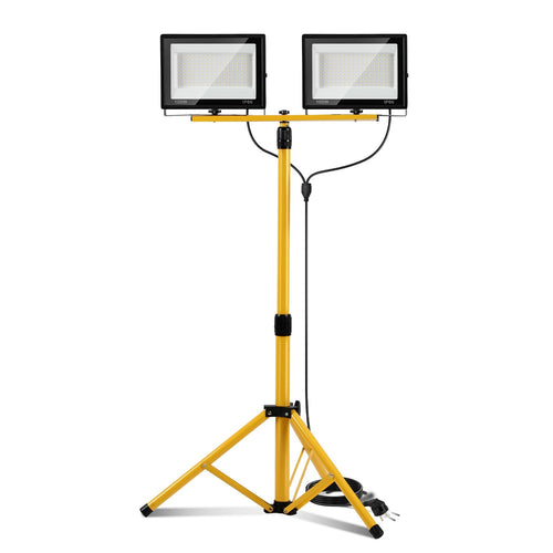 LED Construction Spotlight 2 x 50W/100W/200W with Tripod Adjustable | Bowlift