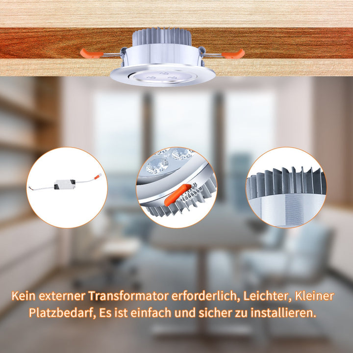 LED recessed spotlight LED spot 3W cool white/warm white | Bowlift